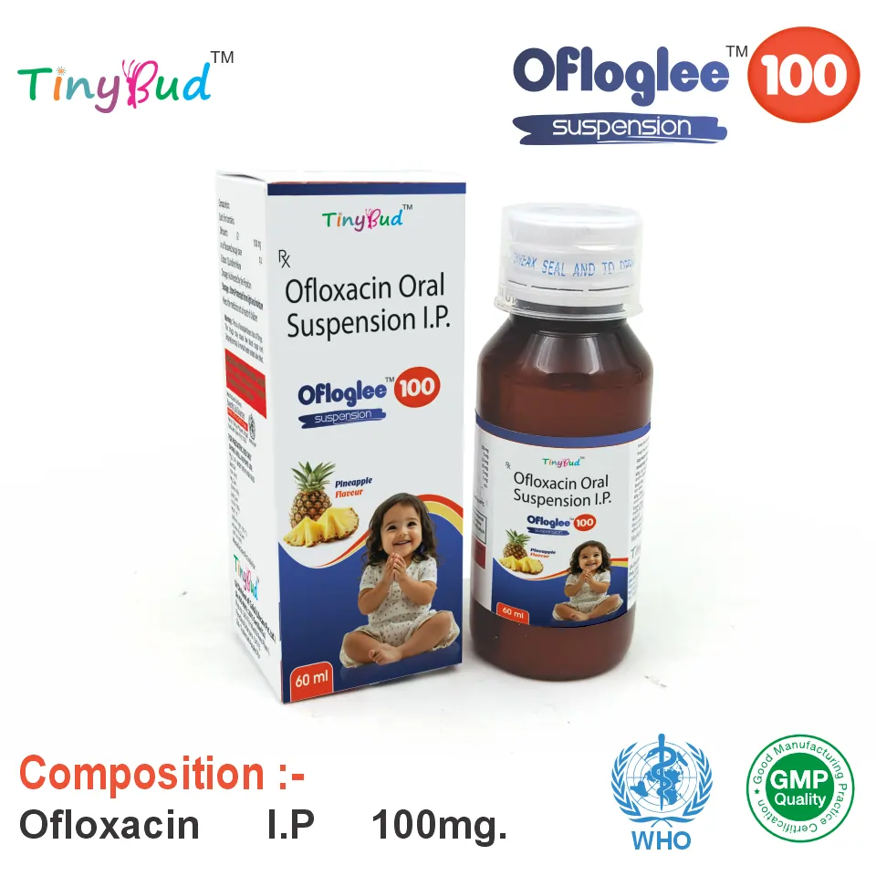 Ofloglee 100 Suspension (Ofloxacin) for PCD Pharma Franchise